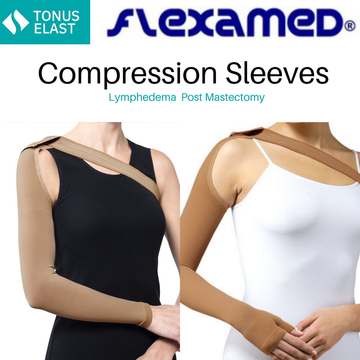 Tonus Elast Lymphedema Post Mastectomy Compression Arm Sleeve  with Shoulder Strap Medical Class II 23-32 mmHg - Large : Health & Household
