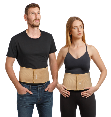 Hernia Belt for Men and Women Beige Abdominal Binder Belly Band For  Umbilical Hernias & Navel
