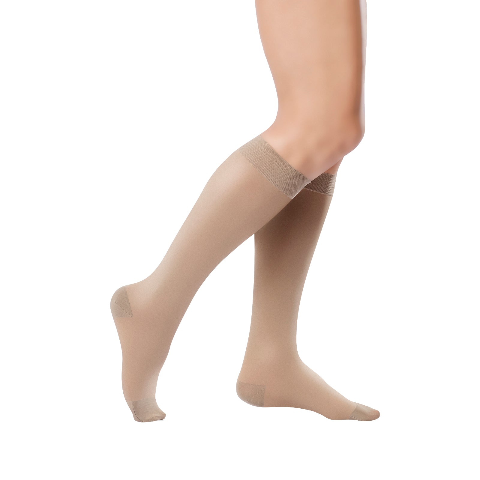 Ducomi Compression Elastic Socks with Zipper - 2 Pairs of Anti-Thrombosis  Varicose Veins Flebite, Water Retention, Swollen Legs, Anti-Thrombus Leg  (Beige, 2XL) : : Health & Personal Care