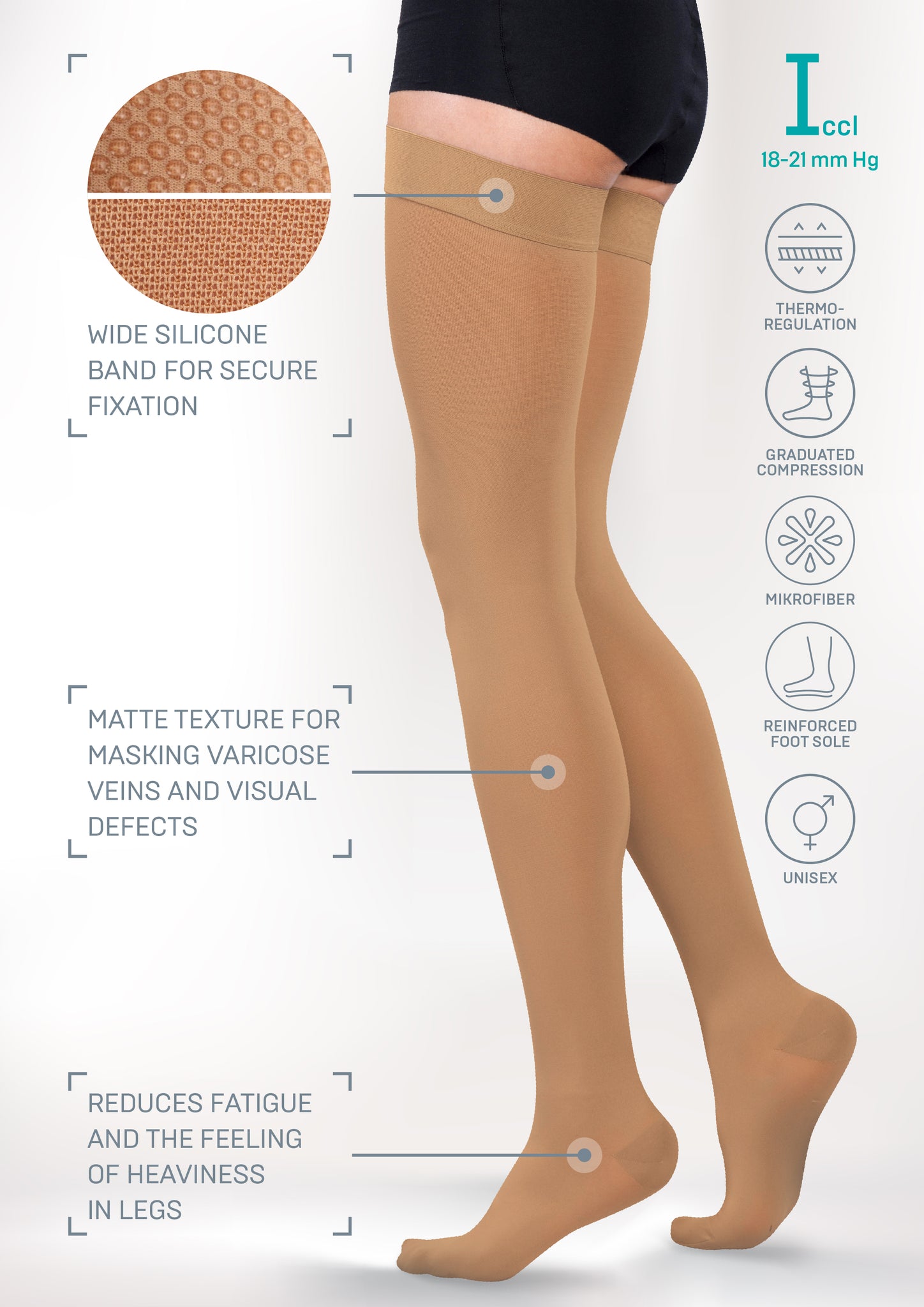 Tonus Elast 0401 Active Medical Compression Knee-high Socks with Closed Toe  – Ortotēka